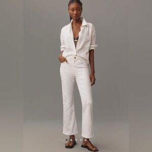 NWT Anthropologie FRAME Braided Waistband Mid-Rise Bootcut Jeans